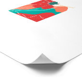 Blumen auf abstraktem Hintergrund Poster (Ecke)
