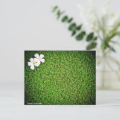Blumen auf dem Rasen Postkarte (Stehend Vorderseite)
