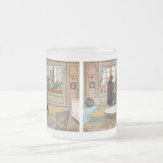 Blumen auf dem Windowsill durch Karl Larsson Mattglastasse (Mittel)