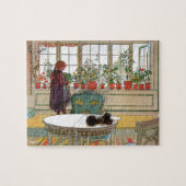 Blumen auf dem Windowsill durch Karl Larsson Puzzle (Horizontal)