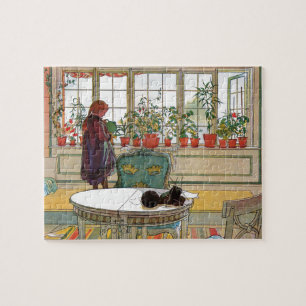 Blumen auf dem Windowsill durch Karl Larsson Puzzle