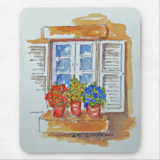 Blumen auf dem Windowsill Mousepad