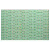 Blumen auf grünem Hintergrund Stoff (Fat Quarter (45,7 x 55,9 cm))