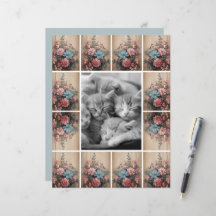 Blumen auf Holz Journaling Stellen Karte Dekor