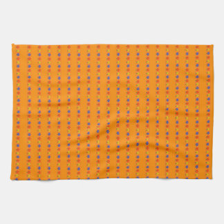 Blumen auf Orange Geschirrtuch