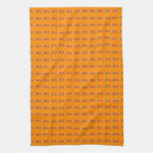 Blumen auf Orange Geschirrtuch (Vertikal)
