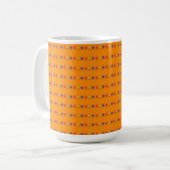 Blumen auf Orange  Kaffeetasse (Vorderseite Links)