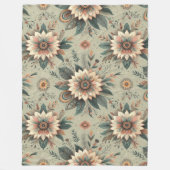 Blumen auf Salbei Fleecedecke (Vorderseite)
