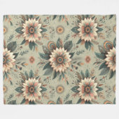 Blumen auf Salbei Fleecedecke (Vorderseite (Horizontal))