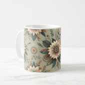 Blumen auf Salbei Kaffeetasse (Vorderseite Links)