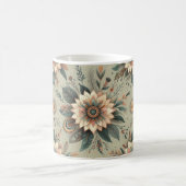 Blumen auf Salbei Kaffeetasse (Mittel)