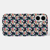 Blumen auf Schwarz Case-Mate iPhone Hülle (Rückseite (Horizontal))