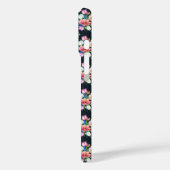 Blumen auf Schwarz Case-Mate iPhone Hülle (Rückseite / Links)