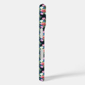 Blumen auf Schwarz Case-Mate iPhone Hülle (Rückseite / Rechts)