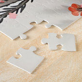 Blumen auf Schwarz Puzzle (Seite)