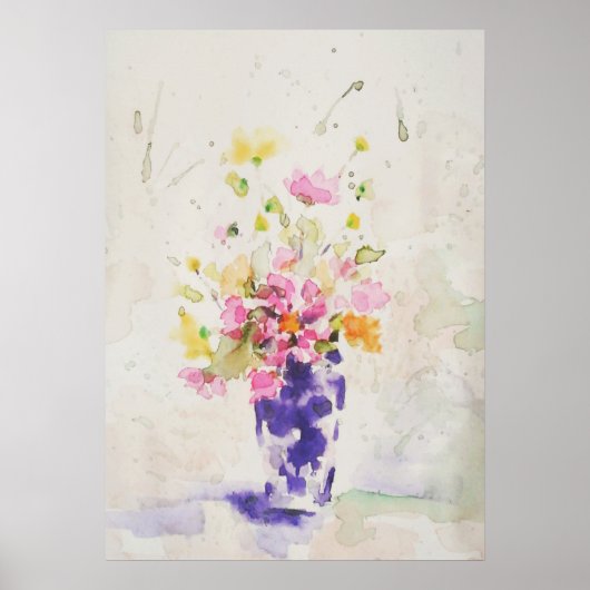 Blumen auf Vasen Poster (Vorne)