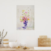 Blumen auf Vasen Poster (Küche)
