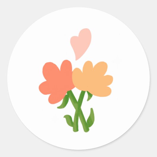 Blumen Aufkleber (Vorderseite)
