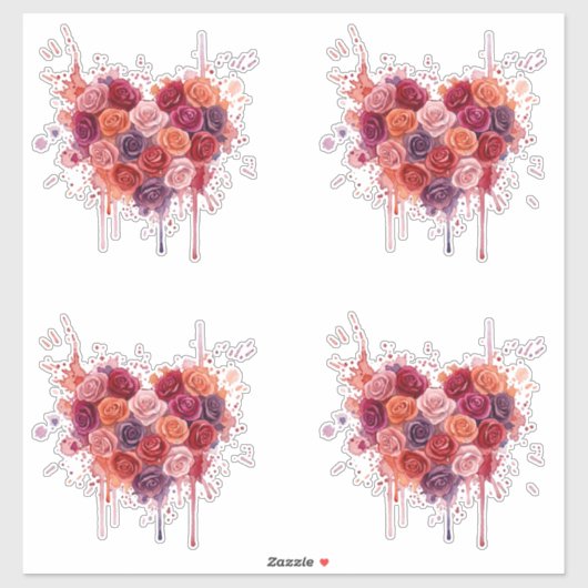 Blumen Aufkleber (Blatt)