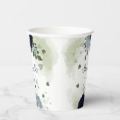 Blumen aus dunkelblauen und marineblauen Blumen Pappbecher (Rechts)