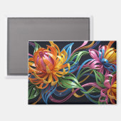 Blumen aus Licht Magnet (Vorderseite/Rückseite)