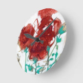 Blumen-Ausdruck I Runde Wanduhr (Winkel)