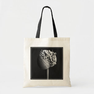 Blumen B&W Allium Blume Bud Tragetasche