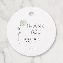 Blumen-Baby-Aufblühendes-Baby-Party-Geschenk-Tag Geschenkanhänger
