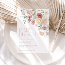 Blumen-Baby-Brunch-Einladung