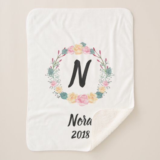 Blumen-Baby-Name Sherpadecke (Vorderseite)