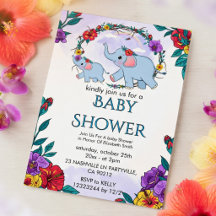 Blumen-Baby-Party-Einladung 2026
