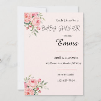 Blumen-Baby- Shower-Einladung Einladung