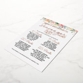 Blumen Bachelorette Scavenger Jagd Spiel Bridal Folieneinladung (Gedreht)