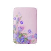Blumen-Badematte | Blaue Wildblumen Memory Foam Te Badematte (Vorderseite Vertikal)