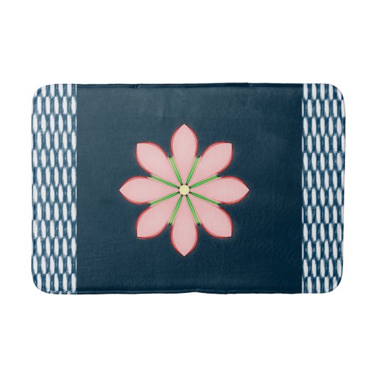 Blumen-Badezimmer-Badmatte Badematte (Vorderseite)