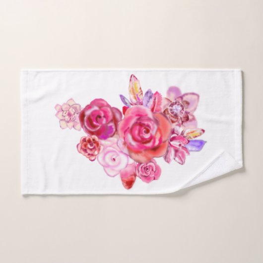 Blumen- Badhandtuch Set (Handtuch)