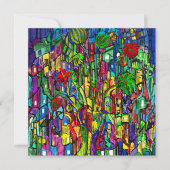 Blumen-Baum im Häusermeer. (Vorderseite)