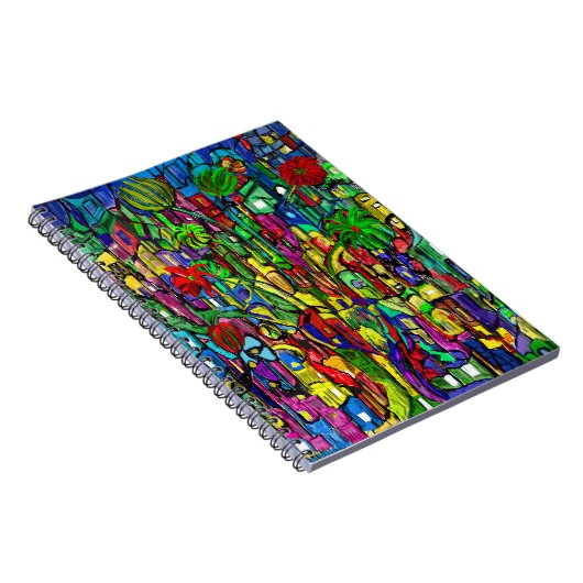 Blumen-Baum im Häusermeer. Notizblock (Rechte Seite)