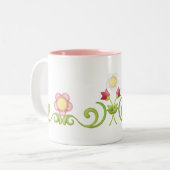 Blumen Becher 1 Zweifarbige Tasse (Vorderseite Links)