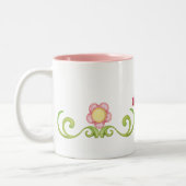 Blumen Becher 1 Zweifarbige Tasse (Links)