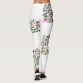 Blumen bedruckte Leggings (Rückseite)