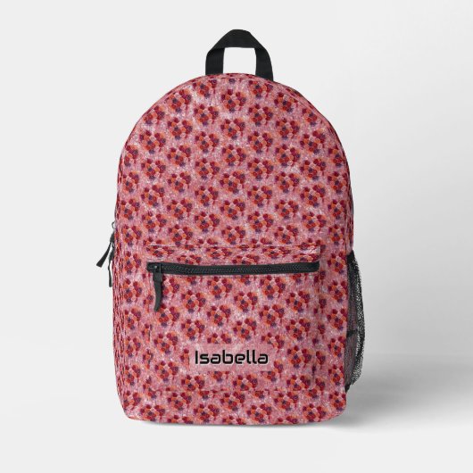 Blumen Bedruckter Rucksack (Vorderseite)