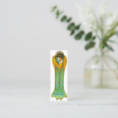 Blumen-Begeisterung ~ dünne Geschäfts-Karten Mini Visitenkarte (Stehend Vorderseite)