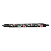 Blumen | Benutzerdefiniertes Monogramm | Stift (Vorderseite)