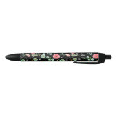 Blumen | Benutzerdefiniertes Monogramm | Stift (Unterseite)