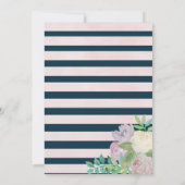 Blumen besprüht mit Liebe-Baby-Duschen-Einladung Einladung (Rückseite)