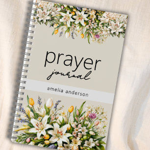 Blumen-Bibel Namens Christian Gebetsjournal Notizblock