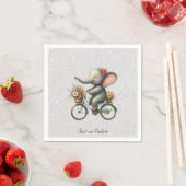 Blumen-Bicycle-Elefanten-Servietten Serviette (Beispiel)