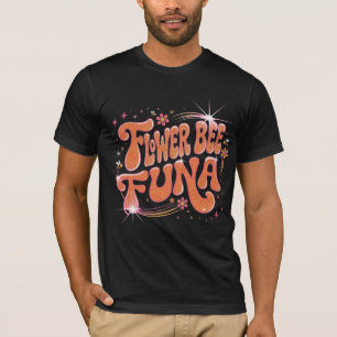 Blumen Biene Funa Retro Groovy Kunst 70er Psychede T-Shirt
