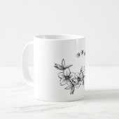 Blumen-Bienen-Keramik-Tasse Kaffeetasse (Vorderseite Links)
